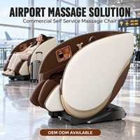 Fauteuil de massage commercial à monnayeur avec code QR, 4D, rail SL, scan corporel, chauffage, zéro gravité, paiement par carte, OEM ODM, fournisseur