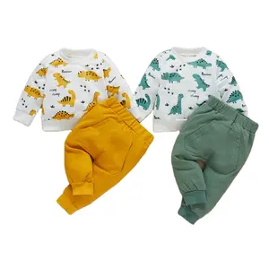 2021 Herbst Winter kleine Jungen Trainings anzug 2 Stück Kleidung Sets Kleinkind Baby Jungen Cartoon Freizeit kleidung Outfits