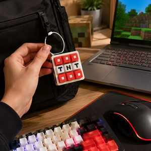 Llavero Clicker TNT Estilo Bloque, Juguete Sensorial Antiestrés Portátil, Colgante para Mochila, Accesorio <span class=keywords><strong>de</strong></span> <span class=keywords><strong>Juego</strong></span>, Regalo Creativo - Product Image 5