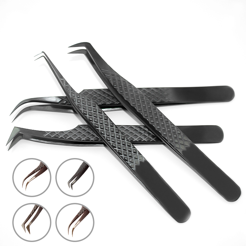 Stainless Steel Fiber Tip Tweezers Lash