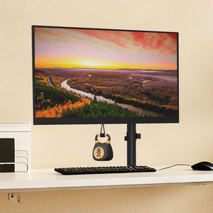 Bras de moniteur simple <span class=keywords><strong>en</strong></span> acier allié noir, best-seller, inclinaison à 360 degrés, inclinaison à 90 degrés, <span class=keywords><strong>réglable</strong></span> <span class=keywords><strong>en</strong></span> <span class=keywords><strong>hauteur</strong></span>, pour moniteurs de 13 à <span class=keywords><strong>27</strong></span> <span class=keywords><strong>pouces</strong></span>, support <span class=keywords><strong>en</strong></span> stock - Product Image 4