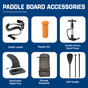 Tabla de Paddle Surf NovaSpark con Patrón Triangular de PVC Ecológico, 320x81x15cm, Diseño Geométrico para Lagos - Product Image 1
