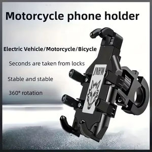 Soporte giratorio ajustable para teléfono móvil de 360 grados para motocicletas, scooters, bicicletas y soportes flexibles que absorben los golpes - Product Image 4