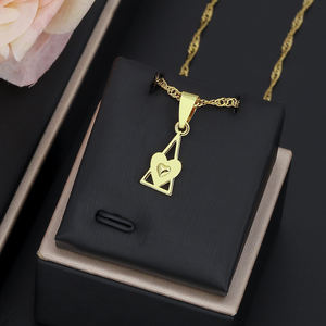 JXX moda personalizada al por mayor de alta calidad de latón clásico Kiribati Set 24K chapado en oro pendientes colgantes para regalos de bodas - Product Image 5