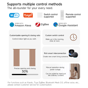 <span class=keywords><strong>Rail</strong></span> motorisé télescopique Zigbee 3.0 pour rideaux intelligents à taille flexible - Product Image 5