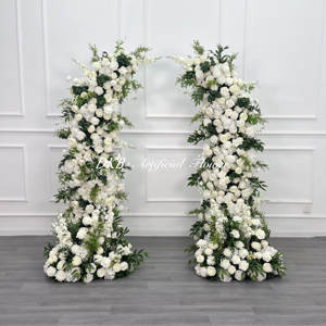 Fábrica DKB Venta al por mayor Evento Flores decorativas de seda Arreglo Soporte de metal Flores artificiales para arco de boda - Product Image 1