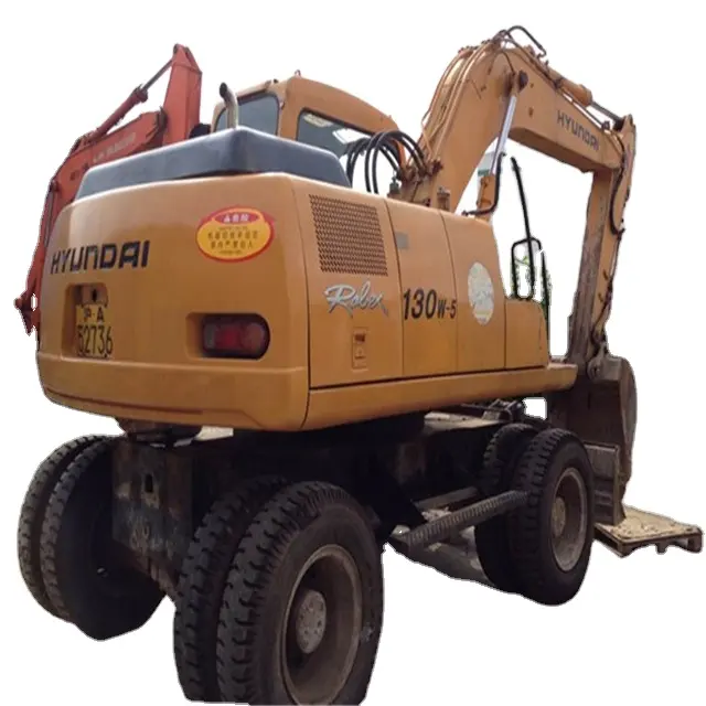 used hyundai R130W-5 wheel excavator South Korea Hyundai R130W 130 140 wheel excavators for sale