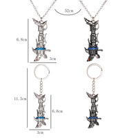 Porte-clés Loli Jinx Lance-roquettes en alliage de zinc, design anime, léger, bouche de requin, vente directe usine, idéal pour le cosplay - Nouveauté très prisée