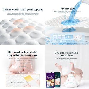 Couches jetables Babi en coton <span class=keywords><strong>naturel</strong></span> imprimé ultra-sensibles de haute qualité, prévention des fuites 3D, douces, respirantes et absorbantes pour bébés - Product Image 4