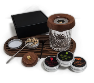 Ensemble cadeau de fumoir à cocktails en bois de luxe, best-seller, avec couvercle fumoir personnalisable en forme de soucoupe volante pour bars, hôtels et restaurants - Product Image 3