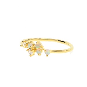Promotion Fashion <strong>Gold</strong> Jewelry Tiny Small <strong>Opal</strong> White Cz Thin Band Fashion <strong>Gold</strong> Small <strong>Ring</strong> - Product Image 3