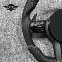 Volant en cuir véritable avec lumière LED pour BMW M2 M3 M4 M5 M6 X5M F30 F10 F20 F35 F22 F18 F07 F01 E90 E92 E46