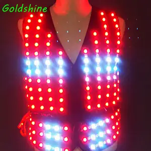 Fashion Led Armor Light Up Jackets Led Robot Costume Luminous Men Clothing Annual Meeting Dancing Props Fashion