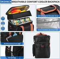Sac à lunch isotherme personnalisé promotionnel avec bandoulière, sac isotherme imperméable en Oxford 300D pour les courses