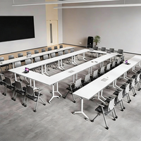 Bureau d'ordinateur pliable moderne et minimaliste, durable et portable, avec rangement, table pliable pour l'école et la maison