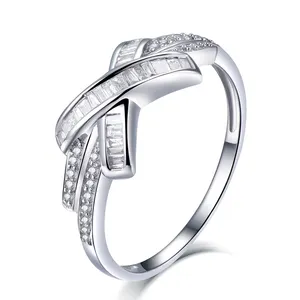Tonglin-anillo de oro puro de 14K y 18K para mujer, sortija de boda, diseño Simple, joyería de boda