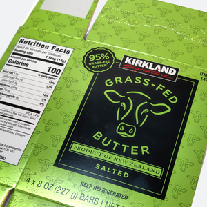 Boîte en papier rigide pliable verte personnalisée avec logo en relief pour aliments surgelés, impression numérique - Product Image 3