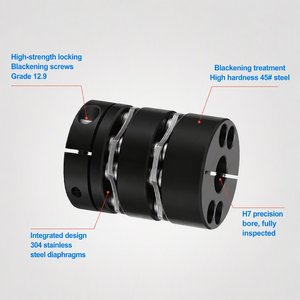 Accouplement en acier 45 pour moteur monocylindre <span class=keywords><strong>DJM</strong></span>, coupleur de moteur à double disque JND-8, série <span class=keywords><strong>1000</strong></span>, vis à 8 trous, élastique, haute rigidité - Product Image 3