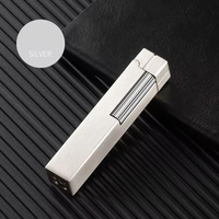 Vente en gros de cigarettes allume-cigare en métal rechargeable briquets au butane à flamme réglable avec cadeaux d'affaires boîte emballée