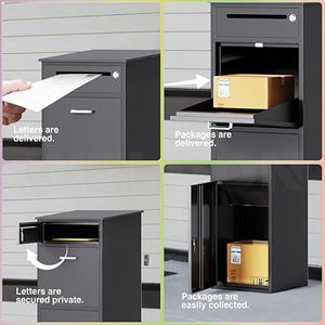 Boîte de livraison de <span class=keywords><strong>colis</strong></span> extérieure autonome WELDON, étanche, antivol, avec serrure à clé, durable, grande capacité, pour extérieur - Product Image 3
