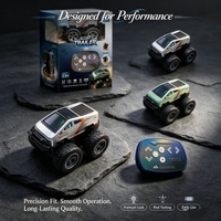 DWI RC Monster Truck Tout-Terrain Mini Voiture Télécommandée d'Escalade Échelle 1:64 2.4G Électrique 6 Canaux Portée 20m Prête à l'emploi avec Chargeur