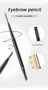 Crayon à sourcils fin double embout avec brosse, végétalien, bio, waterproof, sans cruauté, personnalisable avec logo, marque privée - Product Image 4