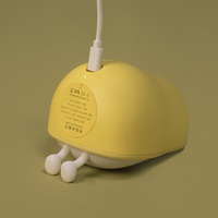 Lampe de nuit LED en forme de poire de dessin animé mignon capteur tactile veilleuse ambiante qualité alimentaire USB rechargeable