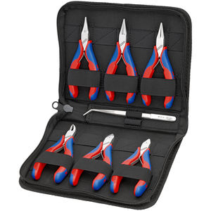 KNIPEX 00 20 16 Alicates para electrónica con estuche y herramientas para componentes electrónicos, 7 piezas, 215 mm - Product Image 1