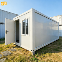 Maisons de jardin modulaires portables pliables à 2 chambres, préfabriquées, minuscules maisons, conteneurs de bureau pliables d
