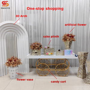 SMOOTH New Trend Cupcake and Dessert Plinth Shiny Gold Metal Display <b>Stand</b> for Wedding Parties Cake Display - Product Image 2