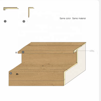 Plancher sur mesure avec marches d'escalier de couleur assortie, marches d'escalier en bois composite massif flottant/à poser, étanches, plateforme de plancher