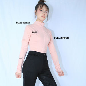 Chemise d'équitation personnalisée pour femme, fermeture éclair intégrale, légère, manches longues, respirante, anti-UV, vêtements d'équitation - Product Image 1