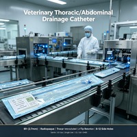 Cathéter de drainage des effusions pleurales pour chats