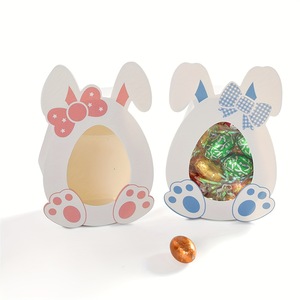 DAMAI Easter Bunny Ear Candy Boxes Egg Shaped Gift Cartons Creative Party Favor Supplies for Holiday Gathering Decoration - Product Image 2