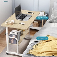 Étudiant étude blanc hauteur réglable ordinateur de bureau en bois moderne pas cher roues mobiles bureaux d'ordinateur support d'ordinateur portable à vendre