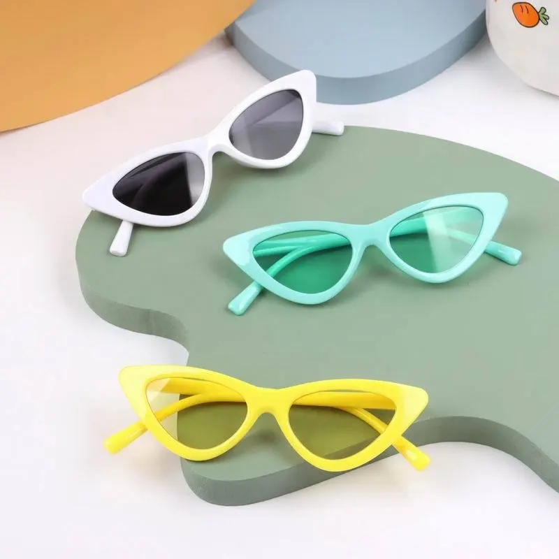 Fashion Cat Eye Kids Sunglasses Polarized Shades Small Children Traveling Sun Glasses Custom Transparent Girls Party Eyewear
