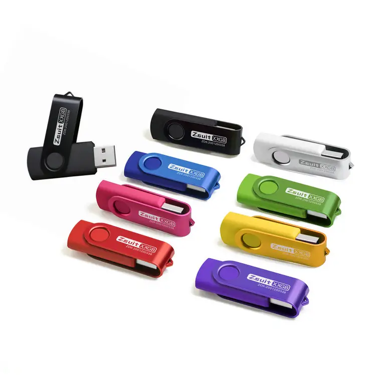 Custom Promotional Bulk Cheap USB Stick 8GB 16GB 32GB 64GB 128GB Pendrive USB 2.0 Colorful Metal USB Flash Drives