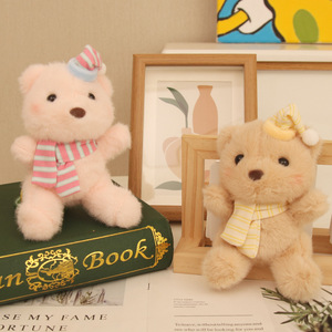11Cm Schattige Pluche Teddybeer Sleutelhanger Met Sjaal 3 Kleuren Perfecte Kinderen Cadeau Speelgoed Sleutelhanger Rugzak Hanger Pluche Speelgoed - Product Image 5