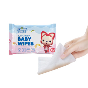 Lingettes nettoyantes humides écologiques en pur coton doux pour bébé Lingettes nettoyantes jetables pour bébé Ingrédients sûrs d'hygiène en gros - Product Image 6