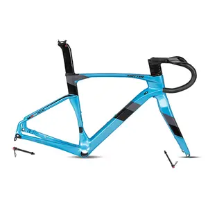 ทวิตเตอร์ CYCLONEpro-ดิสก์เบรกจักรยานถนนคาร์บอนเฟรม700C สายทั้งหมดด้านในเส้นทางคาร์บอนถนนจักรยานกรอบขายสามารถ Oem
