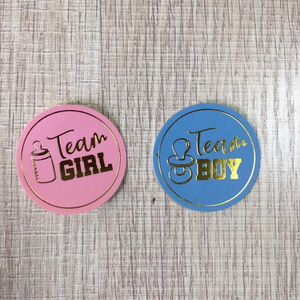 Gentlife Gender Reveal Button Pins 30 Pcs, Team Boy Girl Button Pins Baby Shower Pink Blue For Gender Reveal Decorations, Games Party Favors Supplies