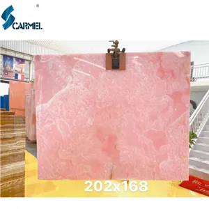 Fondo de azulejo de pared de alta calidad, mármol natural translúcido, jade rojo, ónix rosa