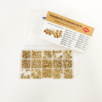 330-teiliges Metrisches Gewindeeinsatzmuttern-Set M2 M3 M4 M5, Gerändelte Einsatzmuttern, Spritzgussmuttern, Möbel-Kunststoffbeschläge