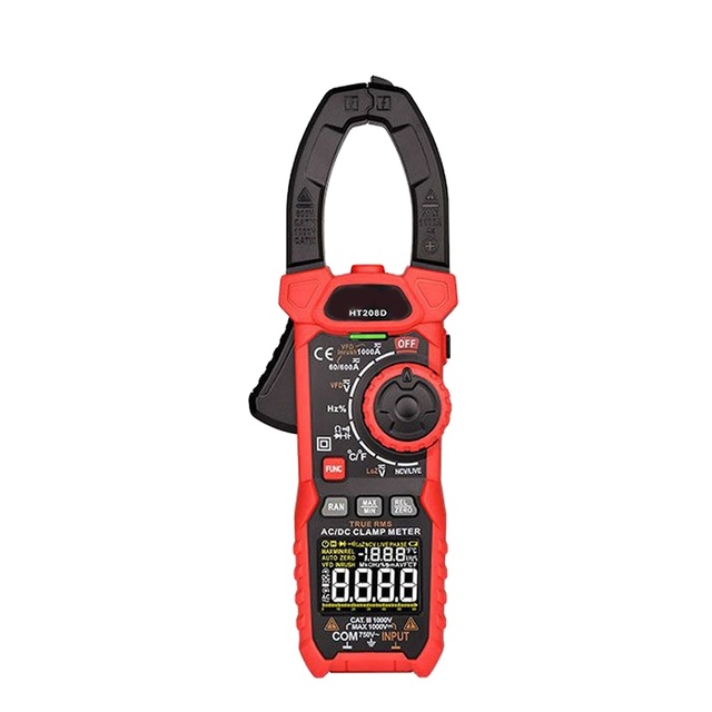 Digital Clamp Meter UT203+ AC DC Current Ampere Tester Clamp-on Multimeter Resistance Frequency