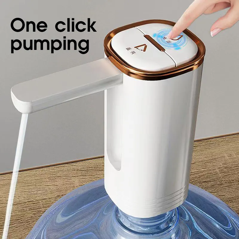 Dispenser pompa air elektrik otomatis, Dispenser pompa air elektrik botol minum Usb tanpa sentuh dapat diisi ulang 5 galon