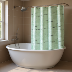 HOMERA Shower Curtain 180x180cm Morandi Green Polyester Minimalist Style Bathroom Use - Product Image 2