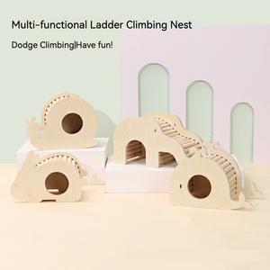 Le plus récent abri pour hamster multifonctionnel imperméable au design original en bois de hêtre - Product Image 5