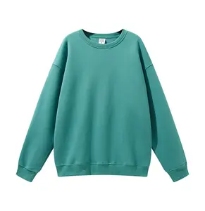 Chất Lượng Cao Odm Unisex Lông Cừu Biểu Tượng Tùy Chỉnh Bông Nặng Trọng Lượng Crewneck Áo Người Đàn Ông