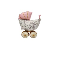 Kit de ballons en Mylar à l'hélium pour Baby Shower, Fête des Mères, Remise de diplôme, Révélation du sexe, Baptême, avec motifs floraux rétro et poussette