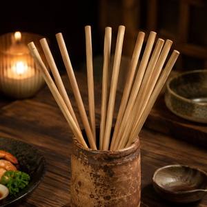 Eco-Friendly Wholesale Natural <strong>Bamboo</strong> Round 4.5mm 8 Inch Convenience <strong>Store</strong> Retail Pack Disposable <strong>Bamboo</strong> Chopsticks - Product Image 5